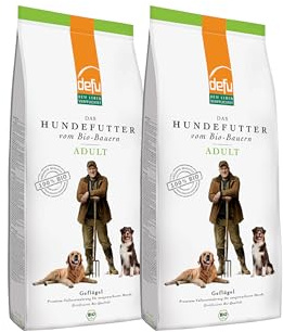 defu Hundefutter | 2 x 12,5 kg | Multipack Adult Bio Geflügel | Premium Bio Trockenfutter für ausgewachsene Hunde