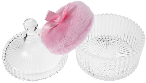 FUOYLOO Extra Puderpuff för Kroppspuder med Plysch Återanvändbar och Tvättbar Sminkapplikator med Elegant för Ansikte och Hållbar och Bekväm Användning