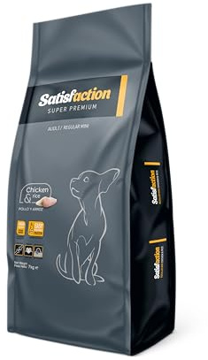 Normal tillfredsställelse hundfoder Mini 15 kg – för små hundar eller mini hundar (väger mellan 0 och 10 kg) – småhundmat – tillverkad av färsk kyckling och ris
