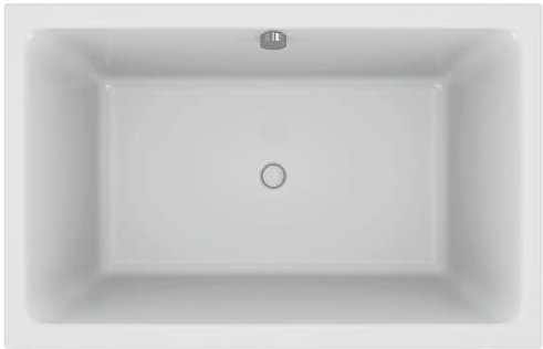 Jacob Delafon - Pack Baignoire Bain-Douche CAPSULE + Vidage - Pieds Réglables Quick Clip - Gain de Place - Surface Antibactérienne - Fabrication Française - 140 x 90 cm - Acrylique, Blanc - E6D223-00