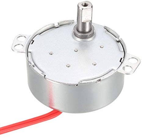 sourcing map Elektromotor Drehteller Synchronmotor AC 12V 50/60Hz 4W CCW/CW Richtung 0,8-1 U/min