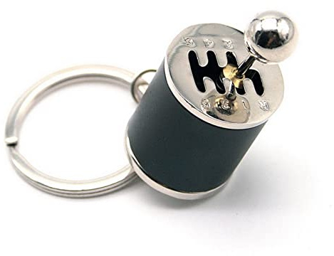 cigemay Mini Porte-Clés, Modèle de Remplacement de Voiture Porte-clés en Métal, Manette de Vitesses à 6 Vitesses et Marche Arrière, pour Les Amis et Les Fans de Voitures