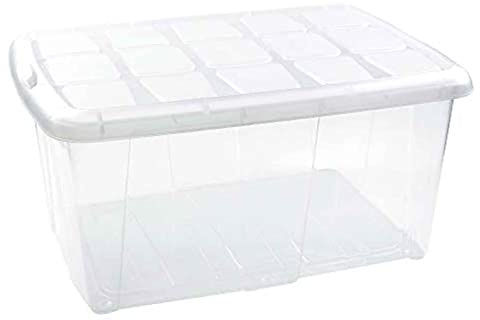 Acan Tradineur - Caja de almacenamiento - N.º 18 - Transparente - Fabricado en plástico - Capacidad de 60 Litros - 29,7 x 61,5 x 45 cm