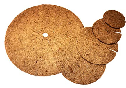 greentex Kokosscheiben | Winterschutz für Topfpflanzen aus Kokos | Abdeckscheiben | Pflanzenschutz aus 100% Kokosfasern (5, 45 cm)