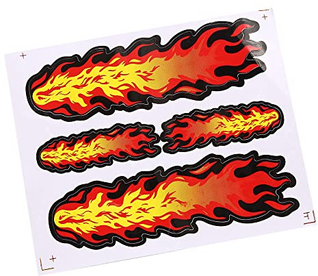 A ABSOPRO Feuer Flammenmuster Aufkleber Dekorative Ornamente Aufkleber Abziehbild