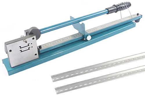 fuLNes Manuelles DIN-Schienen-Schneidwerkzeug, Doppelrille mit 50 cm Lineal zum Schneiden von DIN-Schienen, geschlitzte Aluminiumschiene, 35 mm Breite, 7,5 mm Höhe