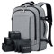 Lekespring Rucksack Handgepäck Flugzeug Ryanair Handgepäck 40x20x25 Reiserucksack Damen mit 6 Teilige Kleidertaschen-Packing Cubes für Kurze Tirp Business Weekender, Grau