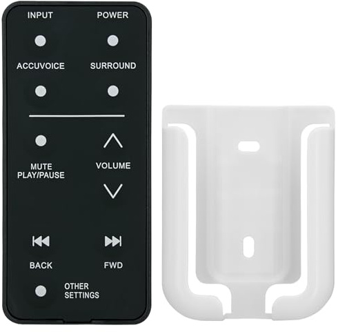 Replacement Remote Control for ZVOX SoundBase 330 350 440 and 450 AV200/205(with Mounting Bracket)