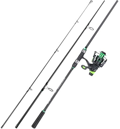 Sougayilang Surf Fishing Combo，Surf/Carp Rod with 4000 Carp Reel Set,3-Section Travel Fishing Tackle Combo,for Sea/Beach Fishing-LS33