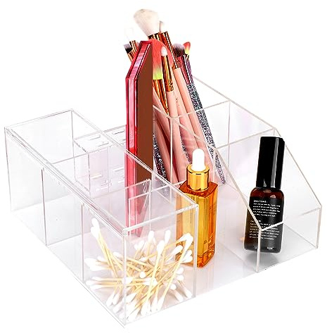 Organizador de Belleza de Pestañas, Caja de Almacenamiento de Herramientas de Injerto de Pestañas, Organizador de Maquillaje Transparente, Suministros de Extensión de Pestañas