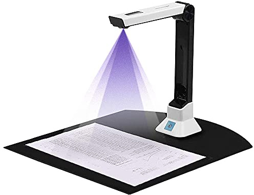 Hubceuo Document Camera for Teachers, Portable USB Document Camera Scanner with Stand 8MP HD A4 Format Cam Photo Scanner