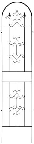 Rostfreies, Robustes Metallgitter für Rasen im Freien, Garten, Hinterhof, Kletterpflanzen, Schwarz, Weiß (Farbe: Schwarz, Größe: 180 x 50 cm/70,9 x 19,7 Zoll)