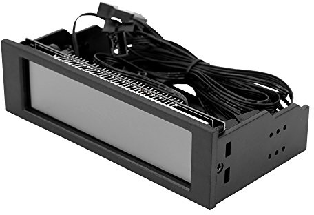 PC-Lüftersteuerung mit Großem LCD-Bildschirm, 5 Lüfter, Geschwindigkeitsregelung, CPU-Temperatursensor, Computerkühlung, Laufwerksschacht, Frontplatte