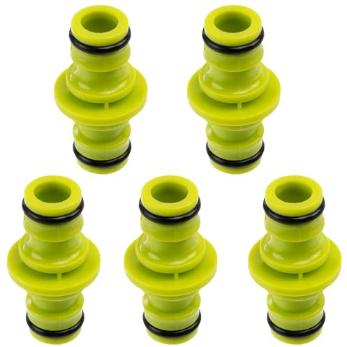 AERZETIX - C75430 - Juego de 5 Racor Conector intermedio 1/2'' - transición rápida de la Manguera de riego - plástico/ABS