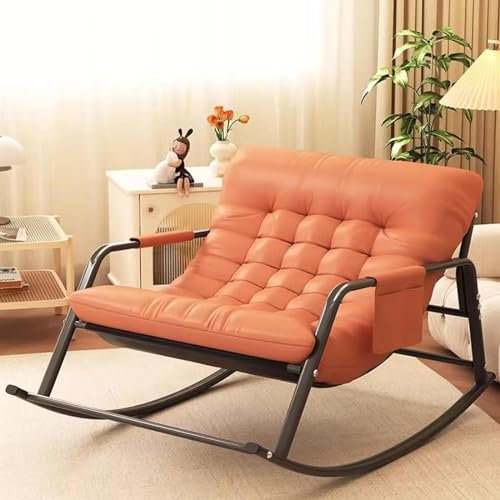 Moderner Doppel-Schaukelstuhl mit Kissen, atmungsaktiv, für drinnen und draußen, für Garten, Schlafzimmer und Camping