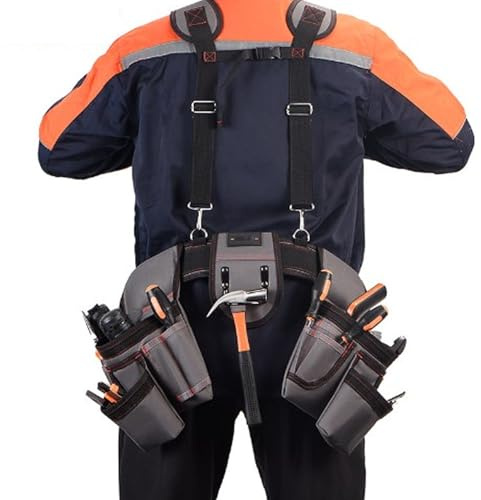 Werkzeuggürtel für Herren, Magnetische Werkzeugtasche, Abnehmbar und Verstellbar, für Elektriker Schreiner Bauarbeiter
