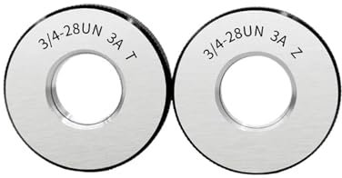 Gewindelehrring 1 SET (1 * GO + 1 * NOGO) 3A Genauigkeit Standard Metrisches Feingewinde-Ringmessgerät UNC UNF UNS 4-40 10-32 5/16 3/8 3/4 Messwerkzeug(5I8-11UNC T Z)