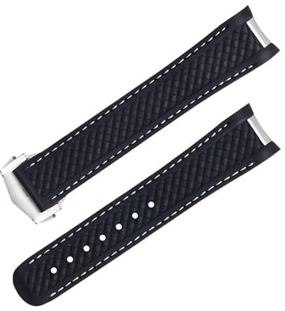 AXPTI Uhrenarmband für Omega-Armband Aqua Terra 150 M AT150, ultraleicht, Worldtimer, 43 mm, 41 mm Faltschließe, 20 mm / 21 mm, 21 mm, Achat