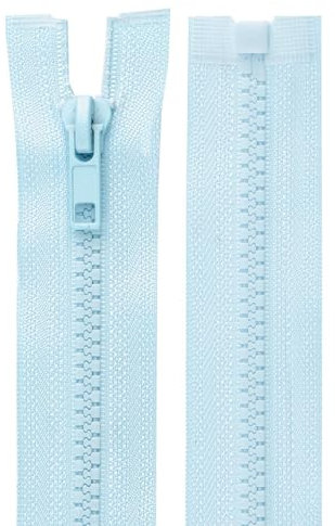 cyclingcolors 2x Cerniera Lampo n. 5 30 cm Chiusure Cursore Tirante Zip Poliestere Abbagliamento Arredamento Cucito Giacche, Azzurro Ghiaccio
