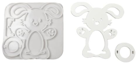 RGYBAO Moule en silicone pour œufs de Pâques - Facile à démouler - Décoration en plâtre - Moule créatif