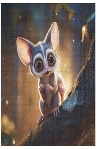 Animal AFFE Holzpuzzle - 1000 Teiliges Jigsaw Knobelspiel - Puzzle Für Erwachsene & Kinder - Outdoor & Reisespielzeug （78×53cm）
