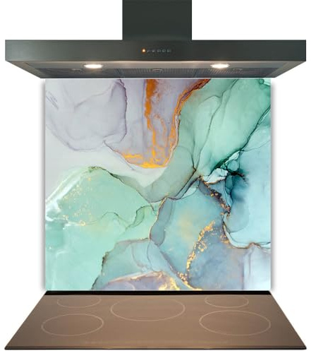 Colour2Glass Printed Toughened Glass Splashback for Kitchen, Tempered Heat-Resistant Glass Splashbacks with Polished Edges for Cooker and Hob Backsplash (Design 2046, 60 x 80cm)