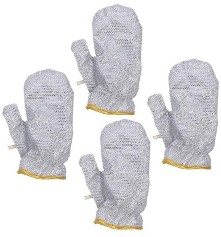 DIYEAH Guantes de Cocina Gruesos Reutilizables Aislantes Térmicos Impermeables para Limpieza y Cocinar 4 Piezas