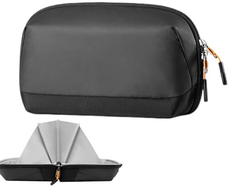 Bolsa para electrónica de Viaje, Organizador de Gadget, Bolsa de Viaje | portátil, organizador de cables, almacenamiento técnico | Nueva bolsa de apertura de 180°, bolsa organizadora de pilas para