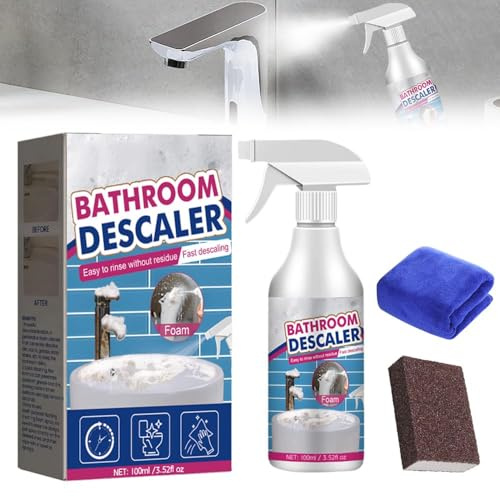 2025 Neu Reiniger für hartnäckige Flecken, Multifunktional Duschkabinenreiniger, WC Reiniger Kalkentferner Dusche Stark, Badezimmer Reiniger für Kanalisation Toiletten Glas (1)