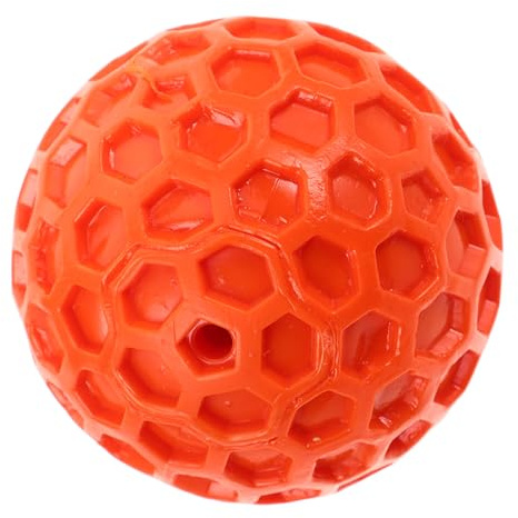 HEMOTON Pelota Parlante para Mascotas Juguete de Goma Suave para Masticar Diseño de Panal para Perros Pequeños Promueve Actividad Saludable y Diversión Paseos