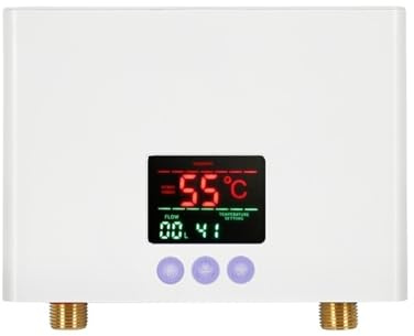Chauffe-eau électrique sans réservoir Chauffe-eau Instantané 3000W/5500W, Radiateur Électrique Mural For Salle De Bain, Douche D'eau Chaude Et Chauffage De La Domestique(blanc)