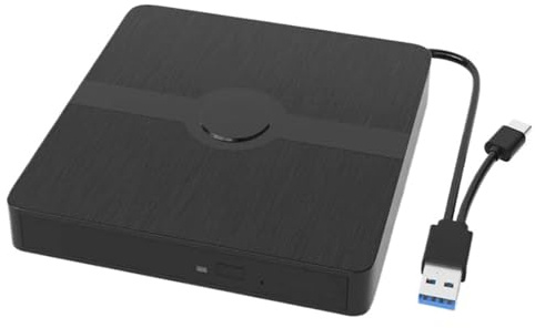 AYJYZHIAG Unidad Externa USB 3.0 portátil 3D Combo Unidades ópticas Reproductor de CD DVD Grabadora Lector for computadora Windows 11/10 Mac