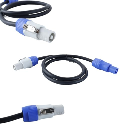 Ausi Cavo di alimentazione PowerCon CA 12AWG Cavo di prolunga a 3 pin per fari mobili Screen Beam, alimentazione luci da palcoscenico, apparecchiature audio video e altro ancora