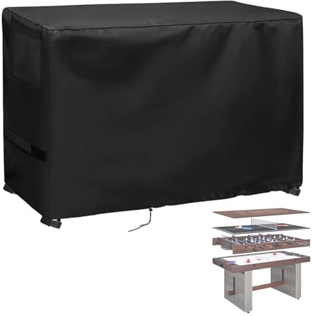 Guisong Multi-Game Table Cover for Scpoloco 4-in-1 Combo Game Tables,Ping Pong Tables Cover for Table Top Arcade Machine,Dust Covers for Family Game Night,56x29x35