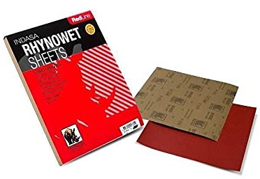 Hoja Lija al Agua Rhynowet Red Line Indasa - Grano Lijas 320, Pack Pack 50 ud