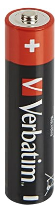 Verbatim Premium AAA-alkaliska batterier, 1,5 V, AAA-LR03 Micro, batterier AAA, batterier för MP3-spelare, kamera, fjärrkontroll, rakapparat och mycket mer, premium alkaliskt batteri, 4 stycken