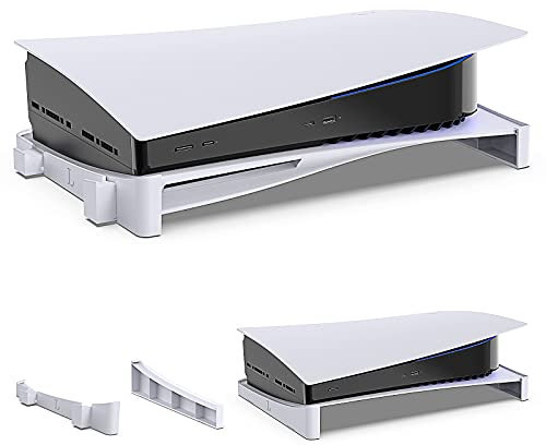Auarte Horizontaler Ständer für PS5 Zubehör, Standfuß für PS5 Konsole, Ständer mit Anti-Rutsch-Pads Kompatibel mit Playstation 5 Disc & Digital Editions