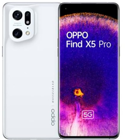OPPO Find X5 Pro White Unlocked Smartphone, Qualcomm Snapdragon 8 Gen 1 Mobile Platform 12GB RAM 256GB Storage 6.70 ColorOS 12.1 based on Android 12 - CPH2305-White-AG