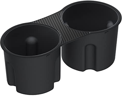 Spigen Tesla Model Y (~2024) 3 (2021-2023) Mittelkonsole Getränkehalter Einsatz (Carbon Edition), Becherhalter Auto für Tesla Model Y Model 3 Zubehör mit Starkem Griff