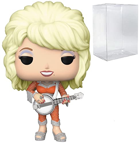POP Rocks: Dolly Parton Funko Figurine en vinyle (livrée avec étui de protection compatible), multicolore, 9,5 cm