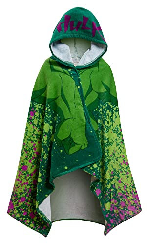 Marvel Incredible Hulk Kapuzenhandtuch 100% Baumwolle Kinderponcho Avengers Strandhandtuch Badetuch Schwimmumhang