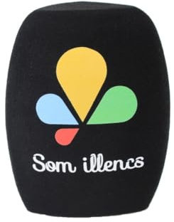 2 Pack Logo Customized on Microphone Foam Windscreens Handhold Mic Foam Covers Windshields with Logo Printed for TV Interview, Broadcast,Radio Station Microphones (Black)