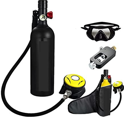 Mini bouteille de plongée, Bouteille De Plongée Fournitures De Natation Respirateur De Plongée Bouteille D'oxygène De Plongée pour le sauvetage en exploration sous-marine ( Color : Black Package B , S