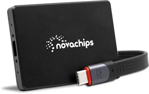 novachips SSD portátil de 1 TB (20 Gbps, USB 3.2) compatible con MagSafe Apple iPhone, smartphones, cámaras, computadoras de escritorio, portátiles y otros dispositivos