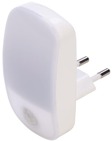 POLY POOL - PP3104 Punto Luce Notturno A LED Gialli Con Sensore Crepuscolare - Accensione Automatica Nelle Ore Notturne - Luce LED con Presa - Camera Bambini, Bagno, Corridoio