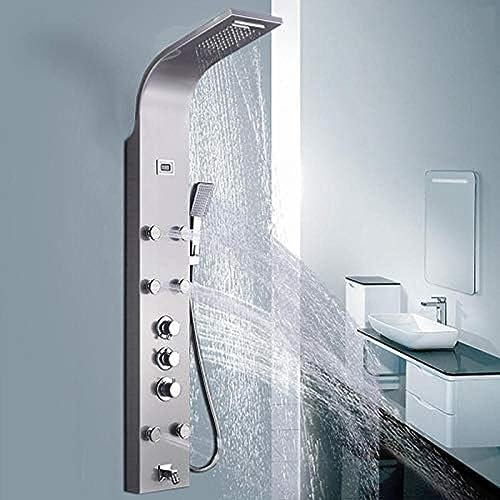 Panneau De Douche Thermostatique Pour Salle De Bain, Colonne De Douche Avec Tour De Cascade Et Affichage Numérique