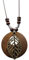 QOZJI Holz Schmuck Damen, holzschmuck, modeschmuck, modeschmuck kette, Halskette Blätter Anhänger aus Holz Handarbeit, längenverstellbar