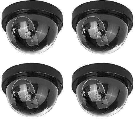 Überwachungskamera Attrappe Fake Dummy Überwachungs Kamera Plastik Dome Aussen Innen Outdoor wasserfest Regen Wand Decke YMPA UEK-DDW (4, schwarz)