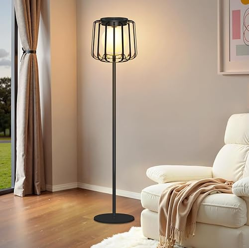 RECHOO Solarlampen für Außen Garten mit USB Aufladbar, 3 Farben 3000K&6500K Solar Stehlampe, 126CM Mond Stehleuchte, IP65 Wasserdicht Solarleuchten für Außen Deko für Rasen, Terrasse, Hof, Geschenke