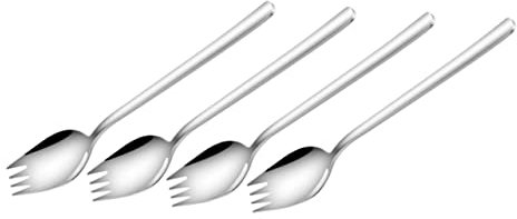 Cabilock 4piezas Cuchara De Ensalada De Acero Inoxidable Cuchara Para Fideos Vajilla Multiusos Para Cena y Aperitivos